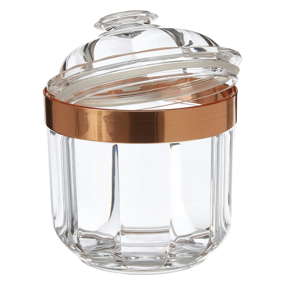 image 1 of Maison by Premier Medium Rose Gold Acrylic Canister