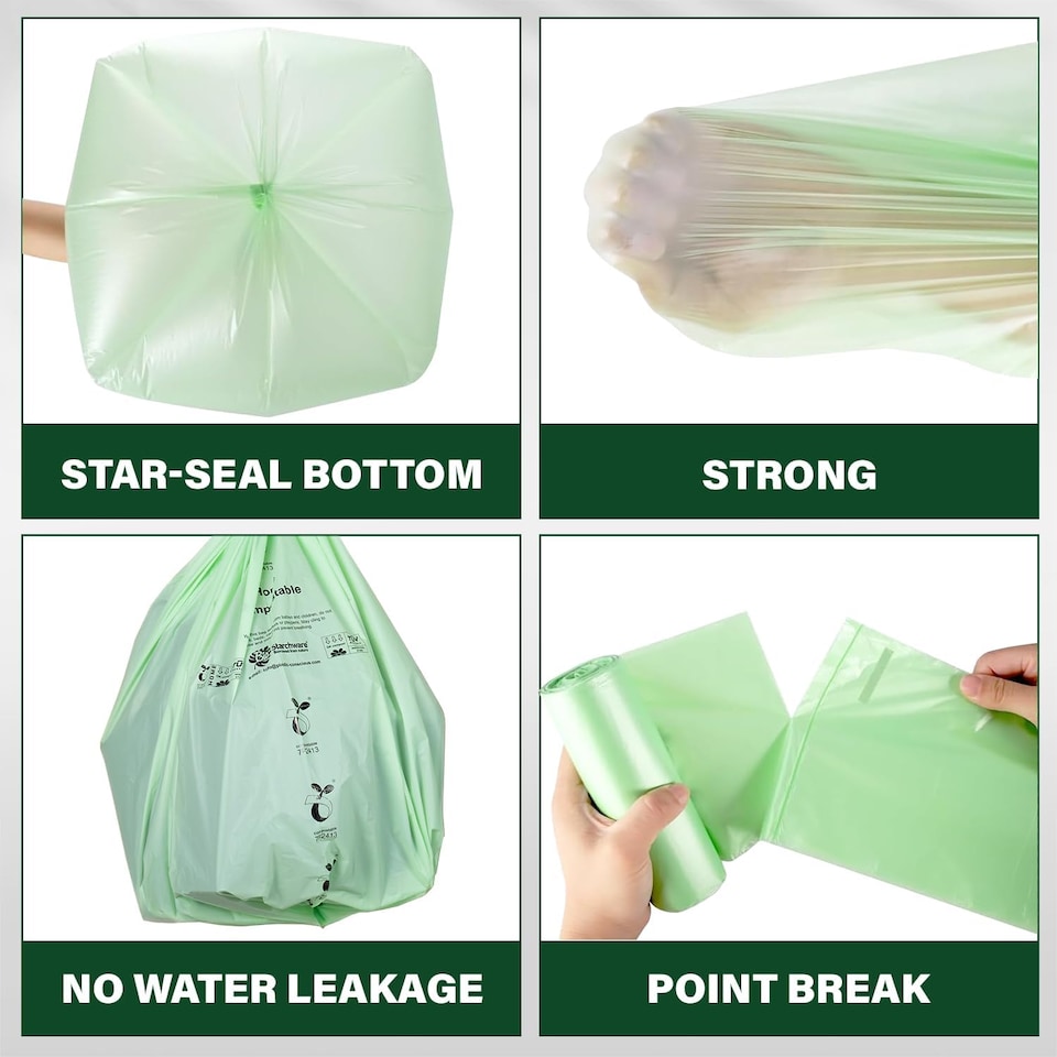 image 1 of ECONX 25 Litre X 200 Biodegradable Bin Liners Bags Food Waste Bags