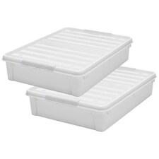 Smartstore Bedroller Underbed Storage Box with Transparent Foldable Lid 60L, 4pk