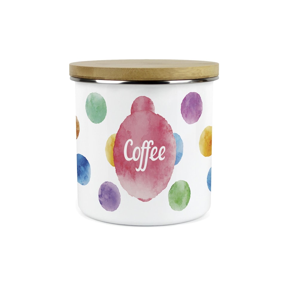 image 1 of Polka Dots Large Coffee Canister