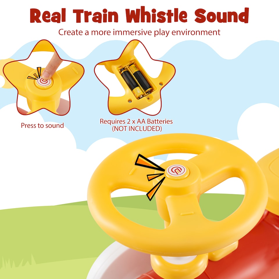 image 1 of COSTWAY Ride on Push Car Ride on Toy Orange