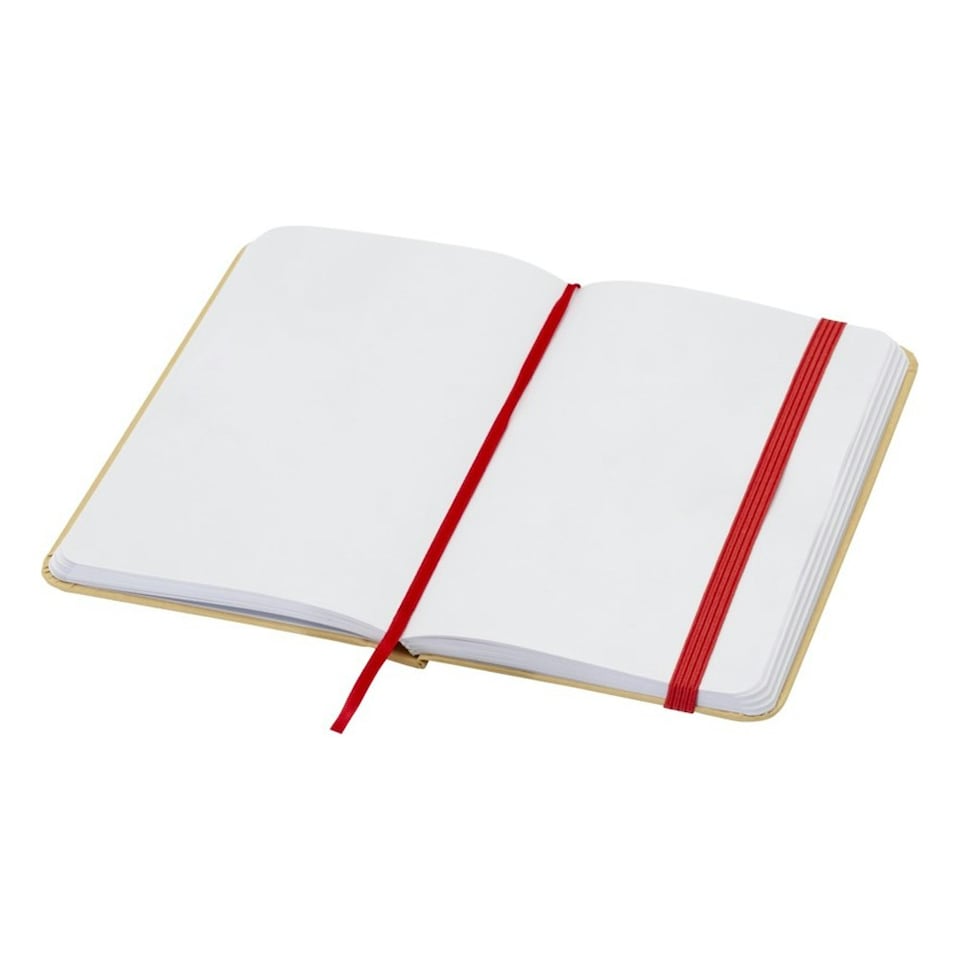 image 1 of Reed Hard Cover Recycled A6 Notebook - Red - One Size