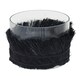 image 2 of Interiors by Premier Modern Black Candle Holder, Coastal Styled Medium Candle Holder, Natural Black and Round Glass Candle Holder Black