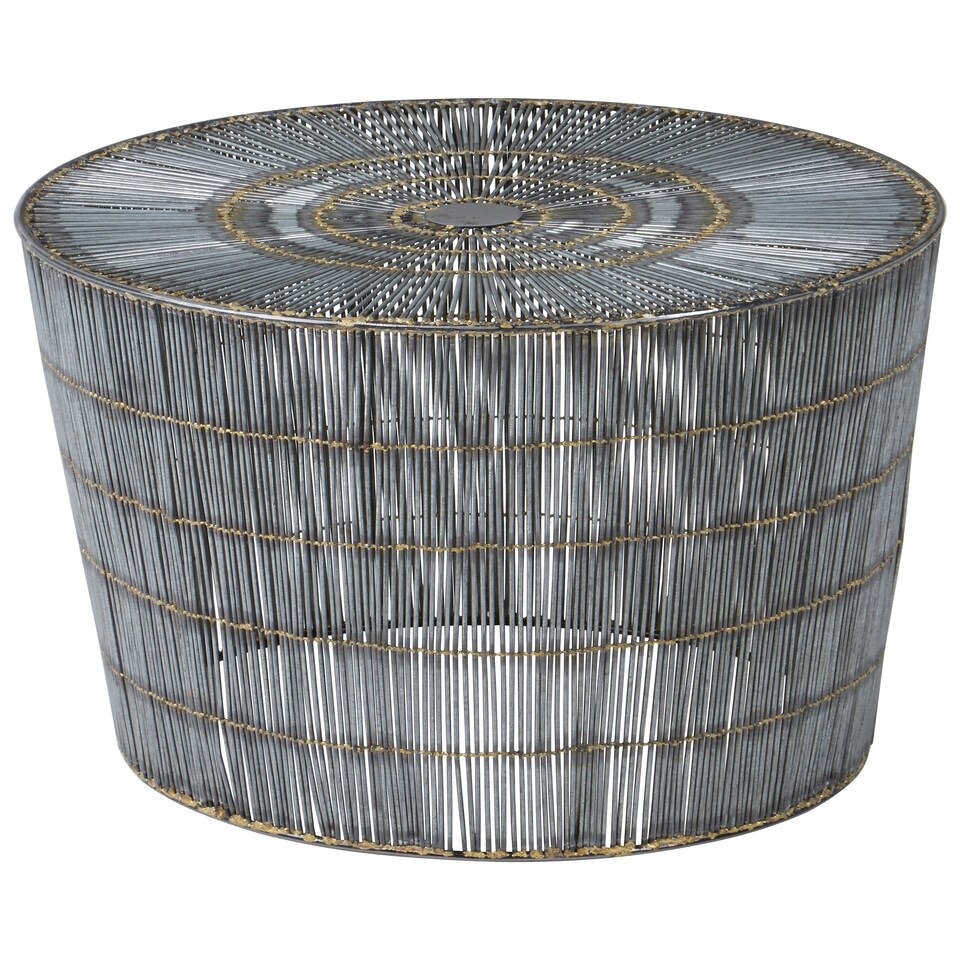 image 1 of Elegant Design Natural Wireframe Side Table, Versatile Side Table For Livingroom, Functional Bedside Table Grey