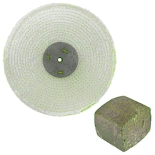 Coarse Sisal Fast Cut Buffing Polishing Mop 8" x 0.5" 1 Row With Compound 250g