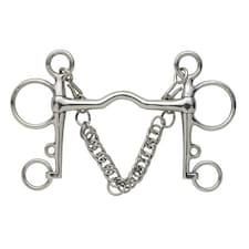 Shires Ported Horse Pelham Bit - Silver - 4.5in