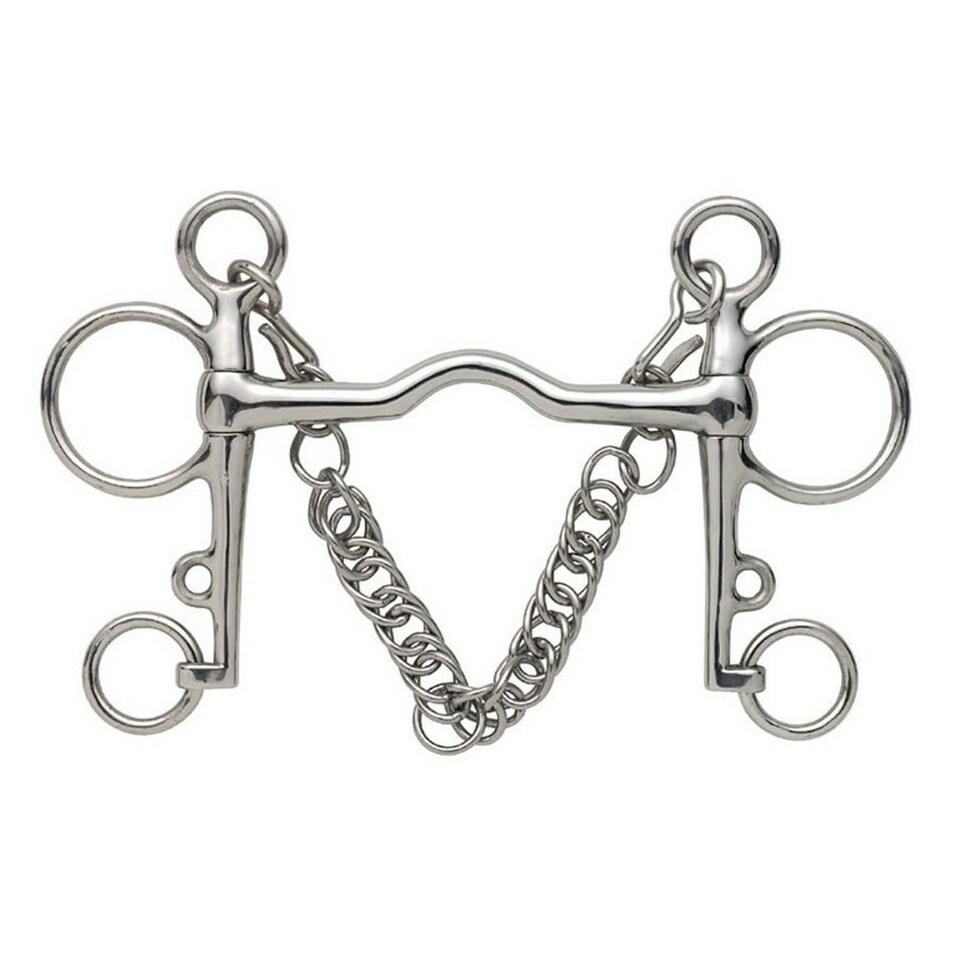 Shires Ported Horse Pelham Bit - Silver - 4.5in