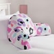 image 4 of OHS Kids Leopard Fleece Bed Reading Cuddle Cushion, 45x40cm - Pink