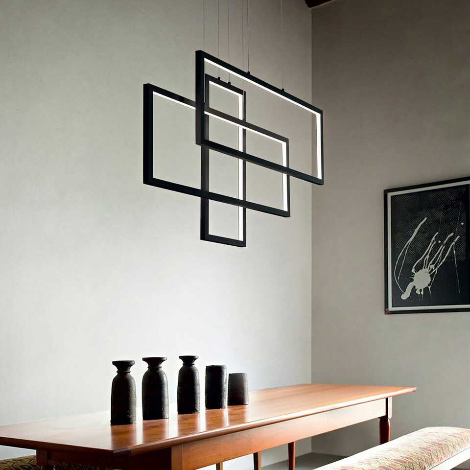 image 1 of Frame LED Decorative Integrated Pendant Light White, 3000K