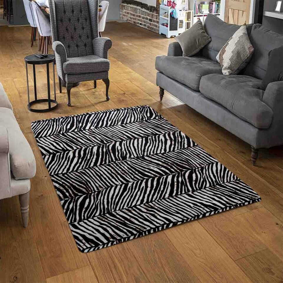 image 1 of Geometric Snake Skin & Patterns (Rug) Black | Small: 60x110cm