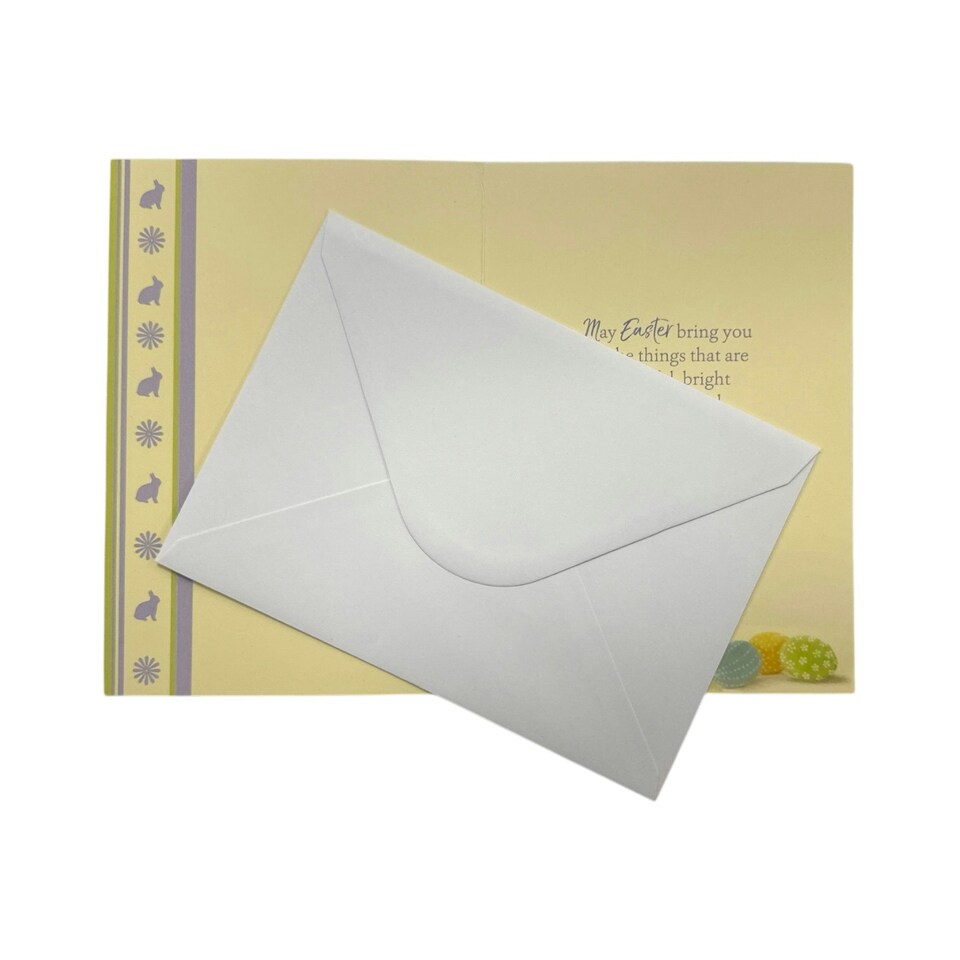 image 1 of For Grandma And Grandad Flower Pot And Colourful Eggs Design Easter Card