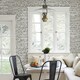 image 2 of NuWallpaper NU2678 Kylver Peel & Stick Wallpaper, White & Black Multi