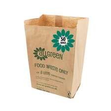 8L Paper Compostable Food Waste Caddy Liners (Small) - 50 Bags