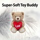 image 9 of Bear Soft Toy Brown 34cm Sitting Bear Plush With Red Love Heart Cuddly Toy