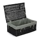 image 5 of 46cm Empty Willow Wicker Picnic Basket with Lining Blue | Blue | One Size