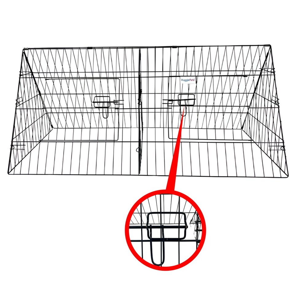 image 1 of HugglePets Triangle Metal Hutch - 5Ft Silver