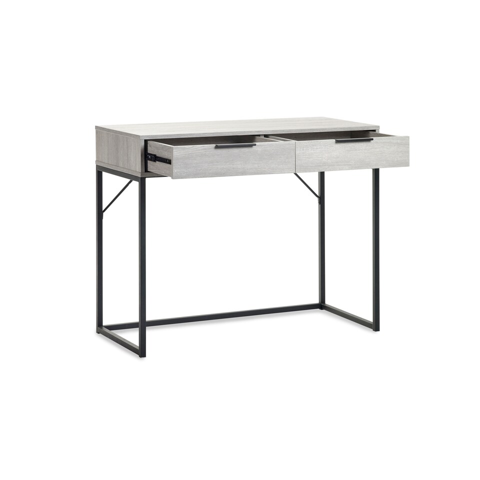 image 1 of Bali 2 Drawer Desk/Dressing Table - Grey Oak Effect