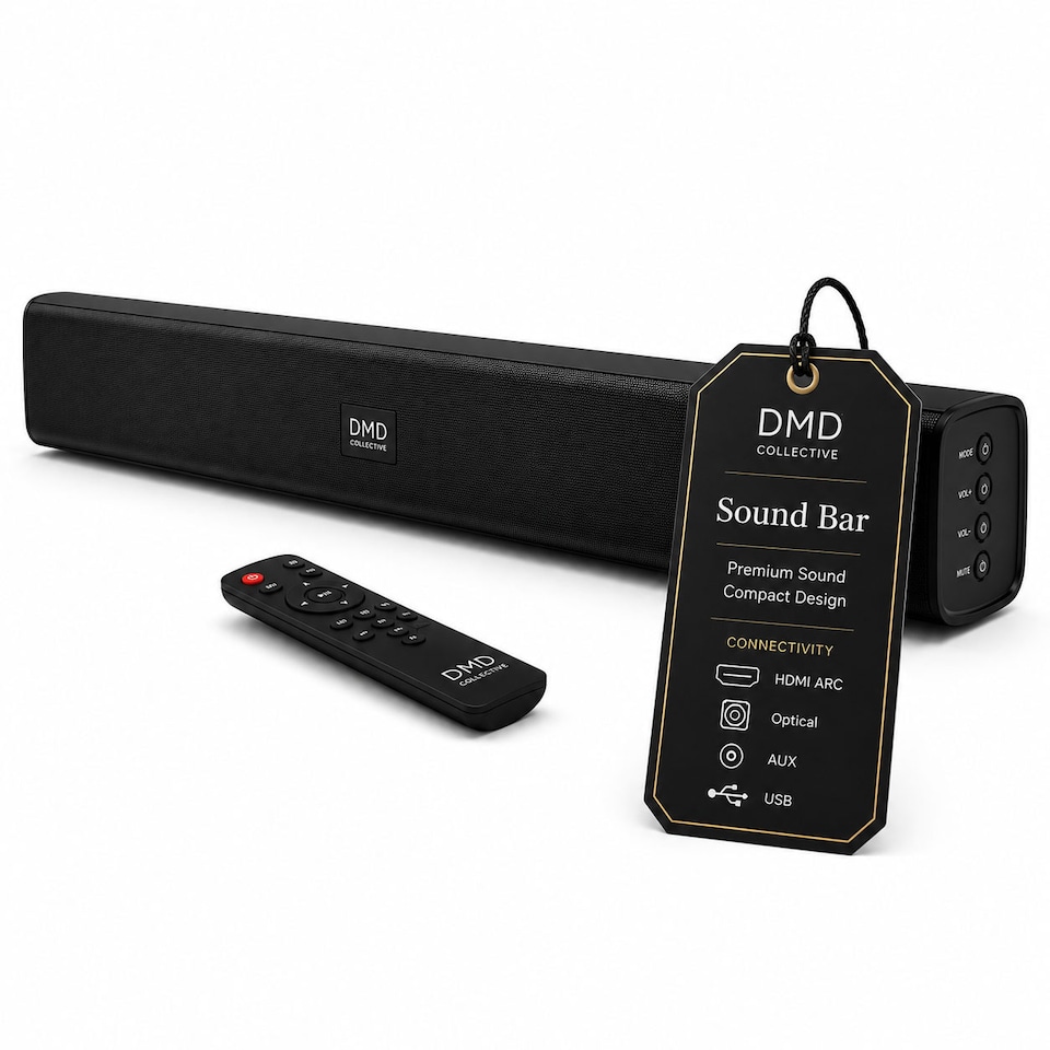 image 1 of DMD -In-One Sound Bar For TV with Remote, Bluetooth, Optical, AUX Inputs