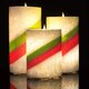 image 4 of 3-Pcs LED Flameless Battery Candles - Colorful Christmas Lamps