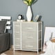 image 2 of HOMCOM Chest of Drawers with 7 Dresser Drawers for Home Bedroom, Light Grey