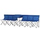image 1 of Outsunny 6 Seat Camping Bench Folding Portable Outdoor with Cooler Bag Blue
