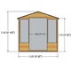 image 3 of Westminster 13 x 7 Feet Double Door with Two Large Opening Windows Summerhouse Brown