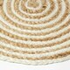 image 3 of Homescapes Natural & Cream Spiral Jute Handwoven Round Placemats Set of 4