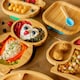 image 5 of Tiny Dining Children's Bamboo Suction Square Plate - Yellow