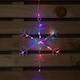 image 8 of 390 LED 1.3m x 1.2m Christmas Snowflake Curtain Lights in Static Rainbow & Twinkling Orange