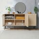 image 3 of VonHaus Rattan Sideboard with 3 Storage Doors & 6 Shelves
