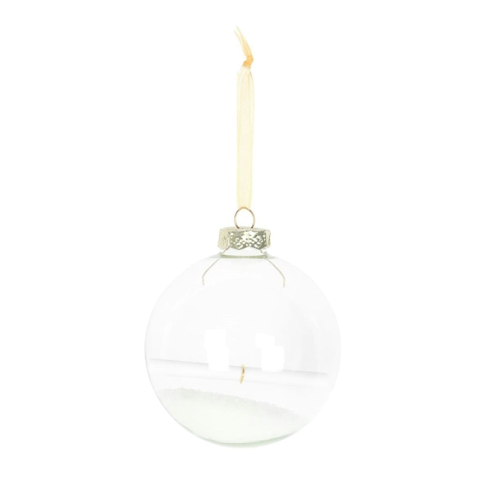 image 1 of Something Different Christmas Wish Glass Hanging Bauble - Transparent - One Size