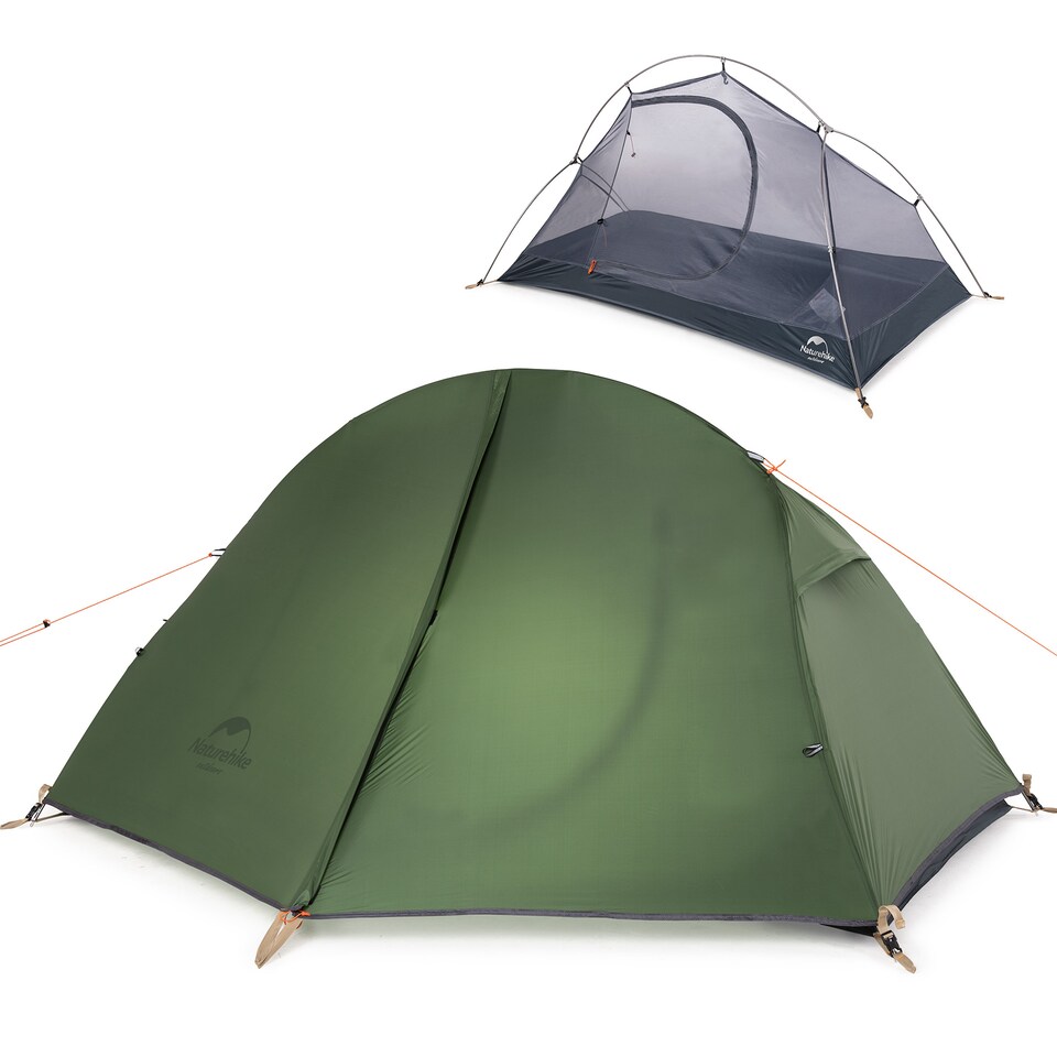 image 1 of Cycling Ultralight 1 Man Tent + Mat | Green | Forest Green