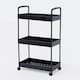 image 5 of OHS 3 Layer Home Shelving Storage Organiser Trolley Cart - Black Black
