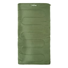 Mountain Warehouse Basecamp Sleeping Bag Adult 2 Season Camping Hiking Winter | Green | Khaki