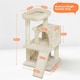 image 3 of Yaheetech 92 cm Cat Tower with Double Condos Beige