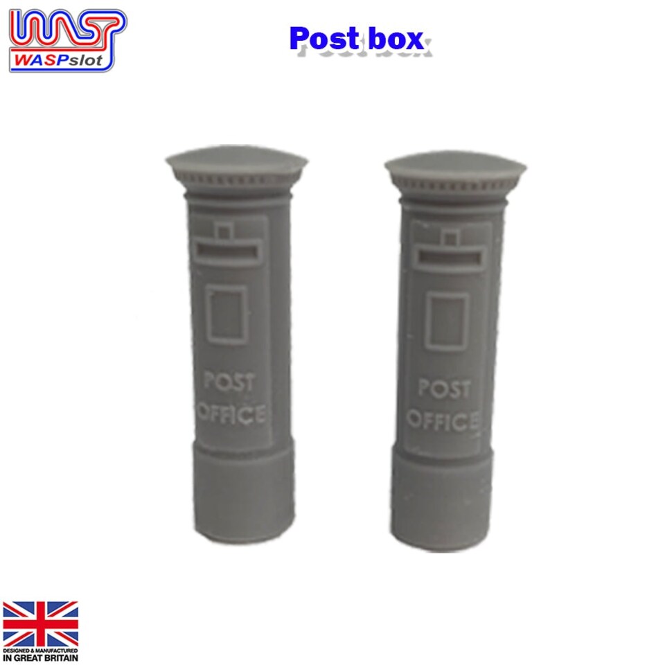 image 1 of Slot Car Trackside Scenery Unpainted Post Box x 2 1:32 Scale Wasp