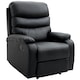 image 1 of HOMCOM Manual Recliner Chair for Living Room w/ Footrest Black
