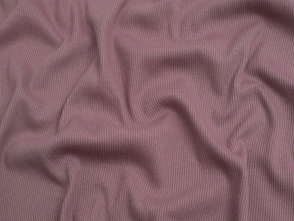 Minerva Core Range Pink Cotton Rib Stretch Knit Fabric for Dressmaking, 140cm / 55" Wide - per metre