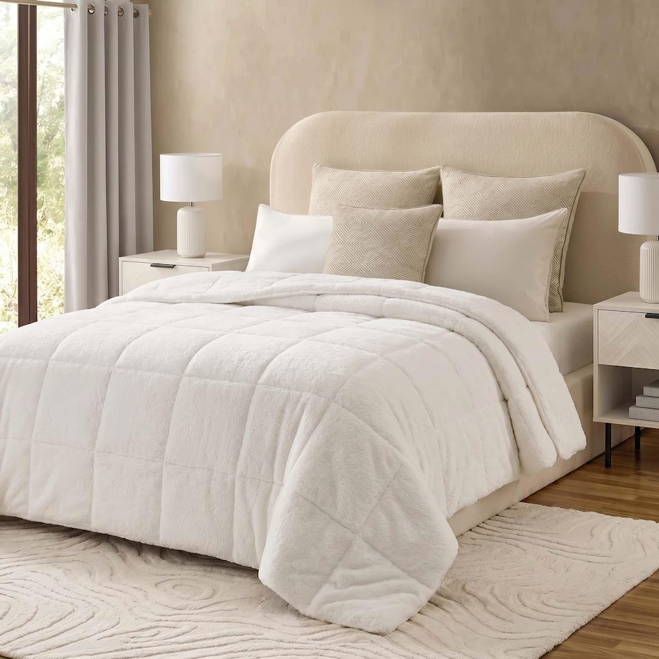 image 1 of OHS Teddy Fleece 8kg Weighted Blanket Sensory Sleep Therapy 150 x 200cm