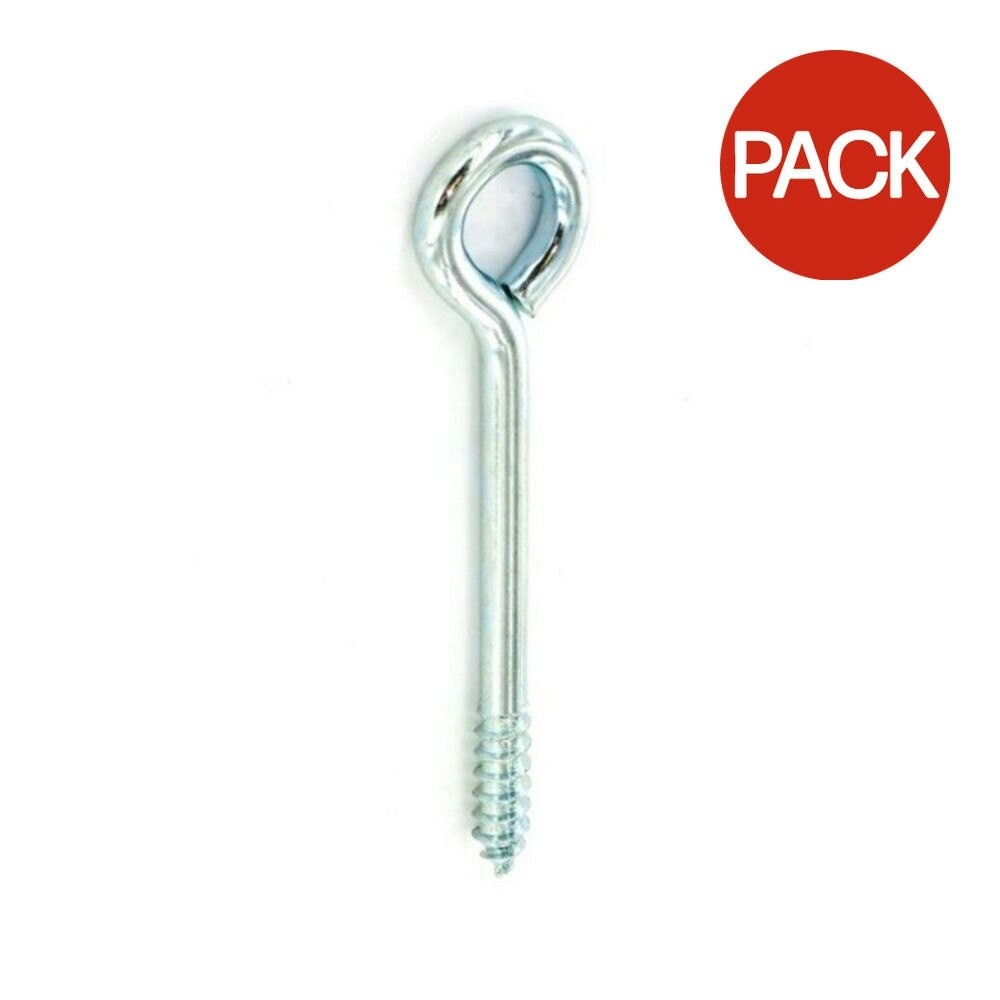 Securit Vine Zinc Plated Screw Eyes (Pack of 4) - Silver - One Size