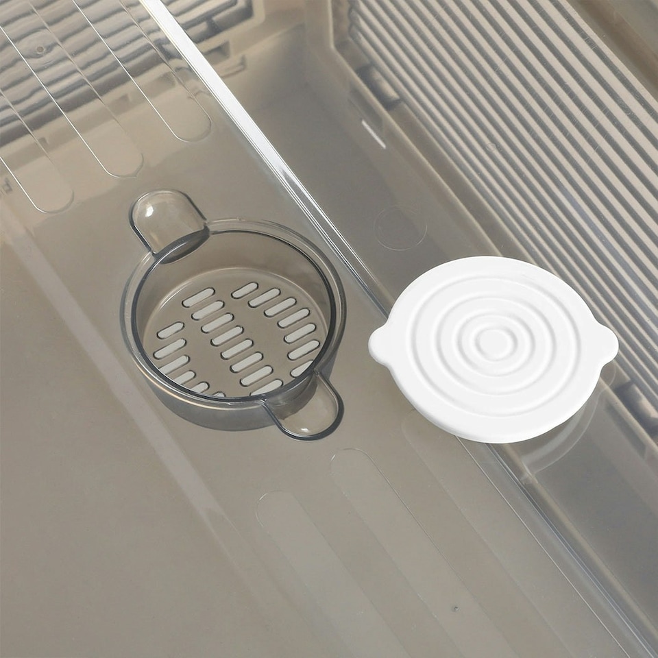 image 1 of Levede 2X Folding Storage Container Large with Lid Stackable on Wheel Plastic White | White