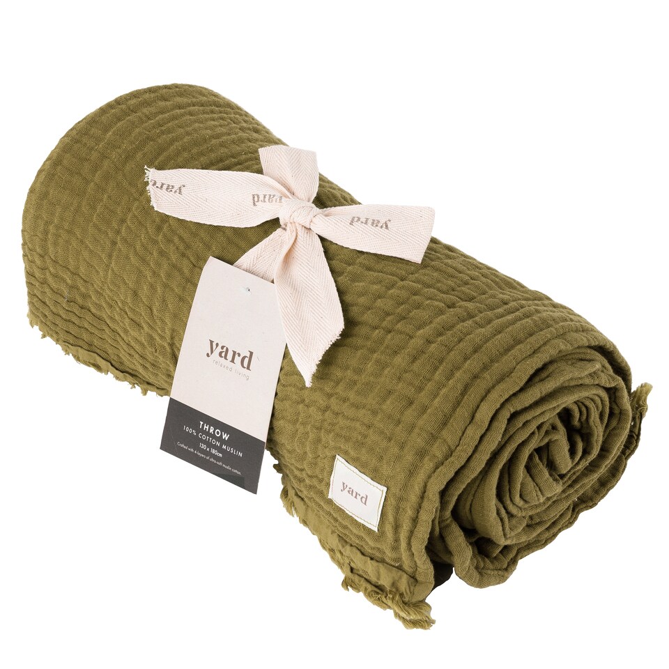 image 1 of Yard Lark Muslin 100% Cotton Throw