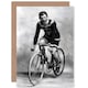image 1 of Cycling Cyclist Bicycle Vintage Black White Photograph Greeting Card