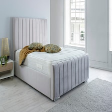 Sancia Plush Small Double Bed Frame - Silver