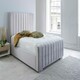 image 1 of Sancia Plush Small Double Bed Frame - Silver