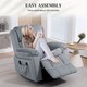 image 4 of HOMCOM Power Lift Recliner Chair with Vibration Massage and Heat, Electric Lift Chair for Elderly, Overstuffed Leathaire Riser and Reclining Armchair with Remote, Pockets, Pocket Spring, Grey | Grey
