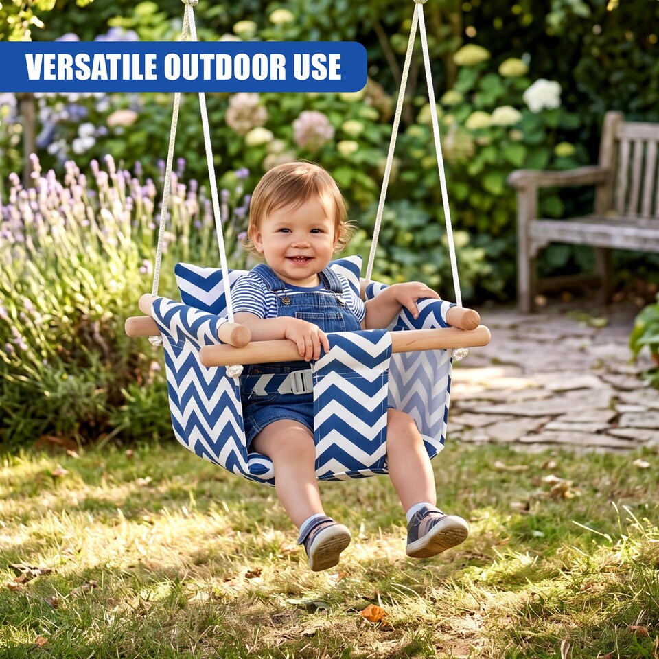 image 1 of The Magic Toy Shop Adjustable Baby Swing Cotton Seat