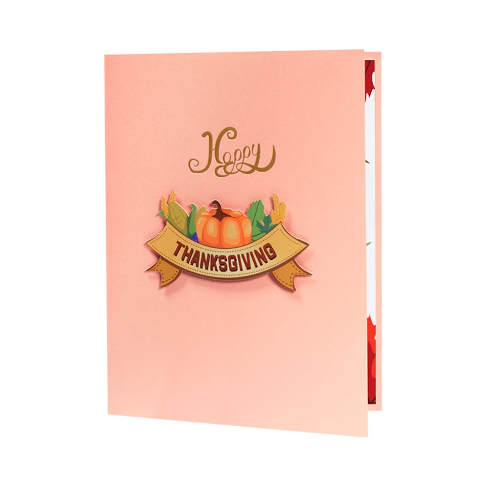image 1 of Turkey in Farm Happy Thanksgiving 3D Pop Up Greeting Card
