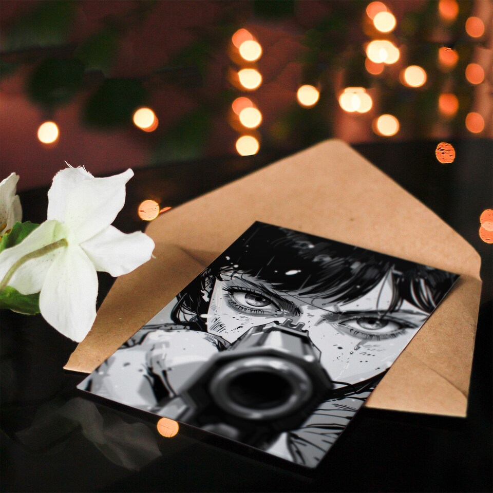 image 1 of Japanese Anime Birthday Card Comic Book Style for Him or Brother