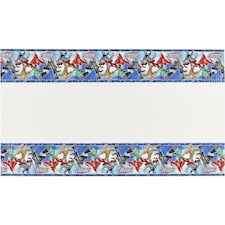 Justice League Plastic Characters Party Table Cover - White/Blue/Red - One Size